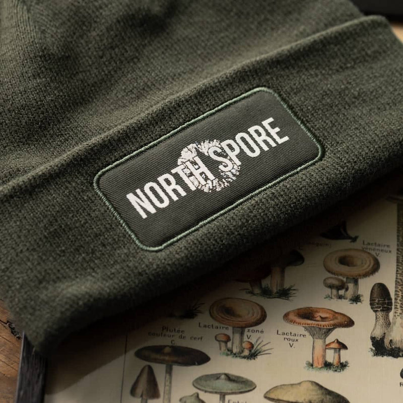 Brand Merch Green North Spore Logo Beanie Hat