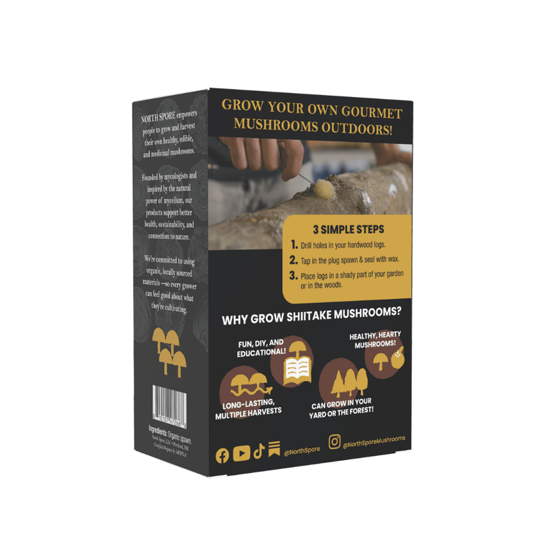Wholesale | Organic Shiitake Mushroom Retail Outdoor Log Kit